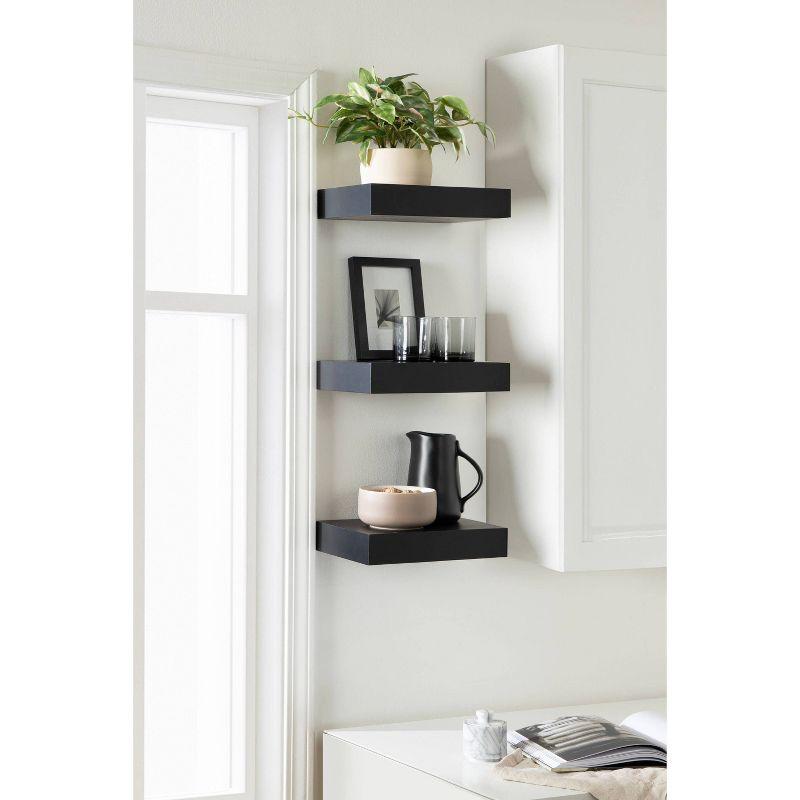 Kate & Laurel All Things Decor 12" Havlock Wood Floating Shelves