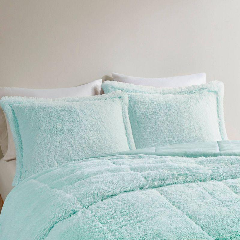 Malea Shaggy Faux Fur Comforter Mini Set