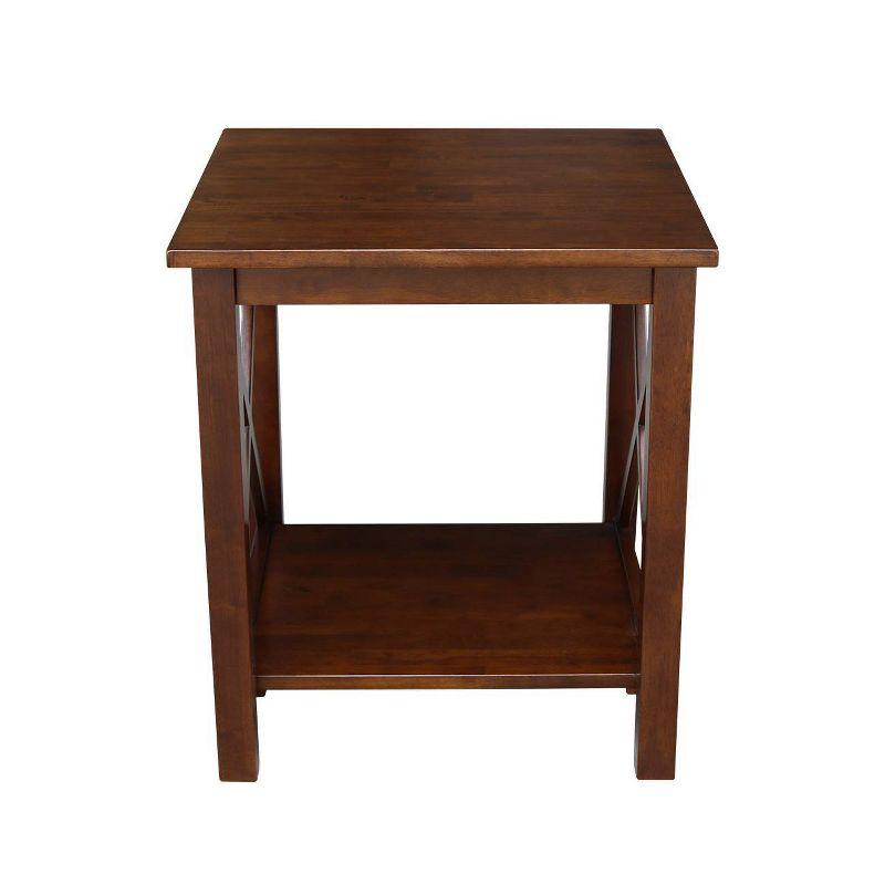 Hampton 22" Espresso Solid Wood Square End Table