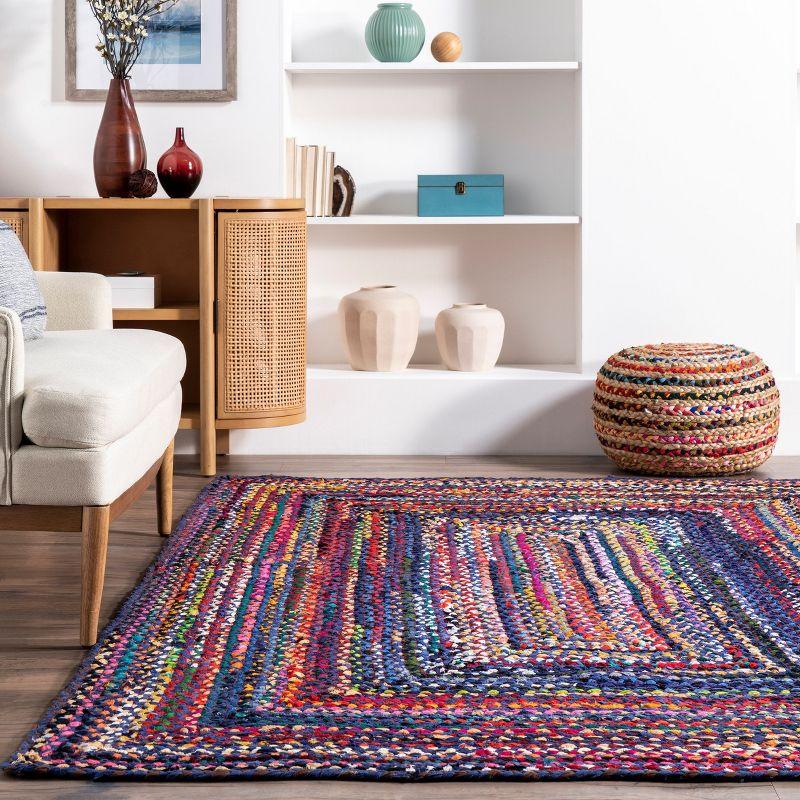 Nuloom Tammara Bohemian Hand Braided Indoor Area Rug, Runner 2' 6" x 10', Blue