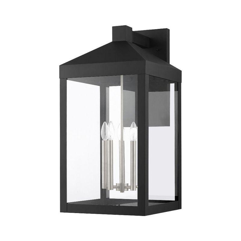 Livex Lighting Nyack 5 - Light Wall Light in  Black/Brushed Nickel