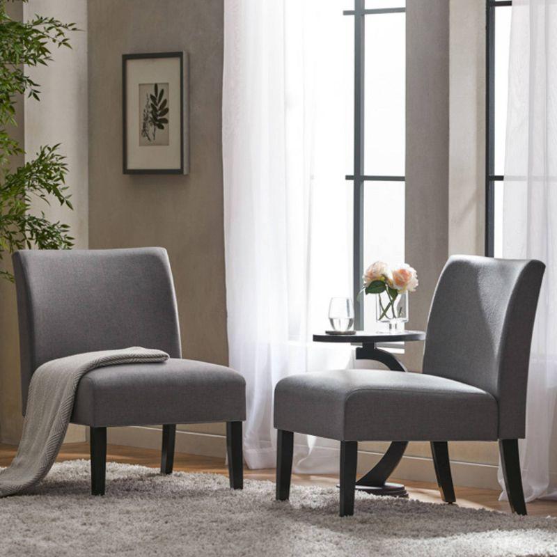 Highland Dunes Yokota Upholstered Slipper Chair (Set of 2)