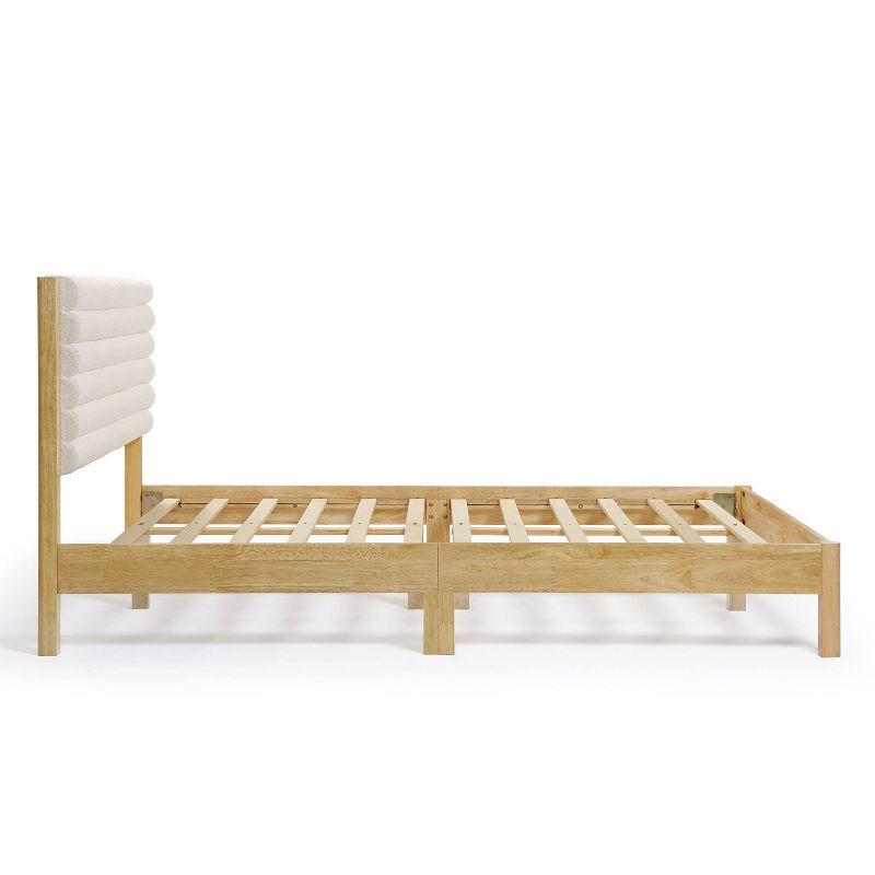 HOMES: Inside + Out Queen Belna Platform Bed with Boucle Upholstery Natural