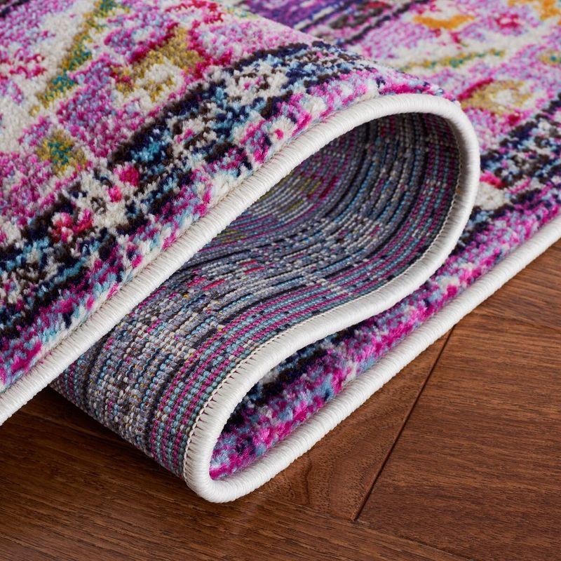 Monaco MNC243 Power Loomed Indoor Area Rug - Violet/Fuchsia - 5'x5' - Safavieh