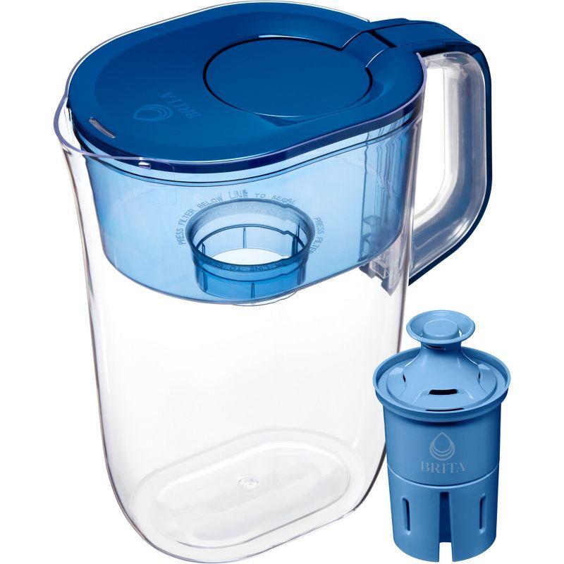 Blue 10-Cup Water Filter Pitcher with Elite Filter