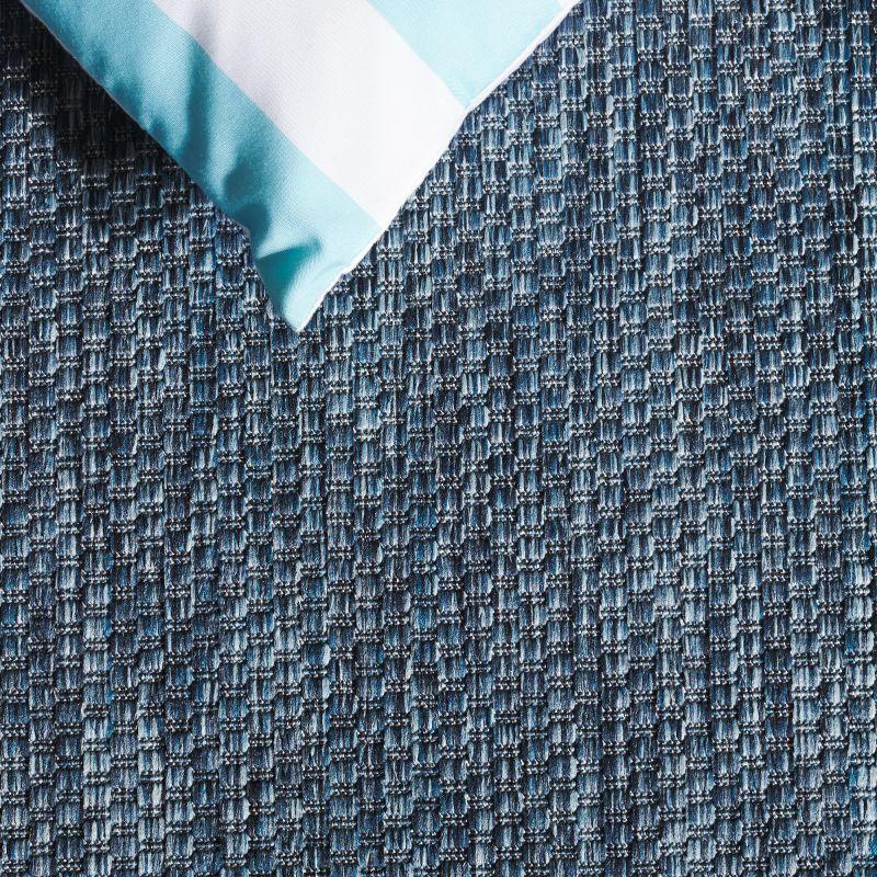 Beach House BHS260 Machine Made Loomed Area Rug - Navy - 6'-7" X 6'-7"  Square - Safavieh