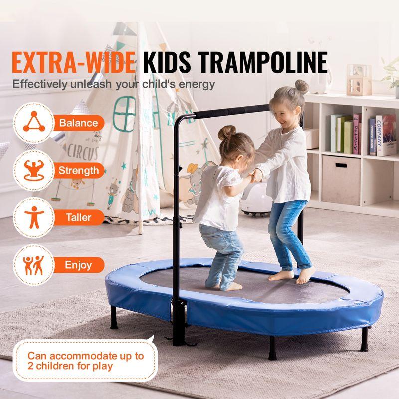 VEVOR 56" Trampoline for Kids Foldable Mini Toddler Trampoline Indoor Outdoor