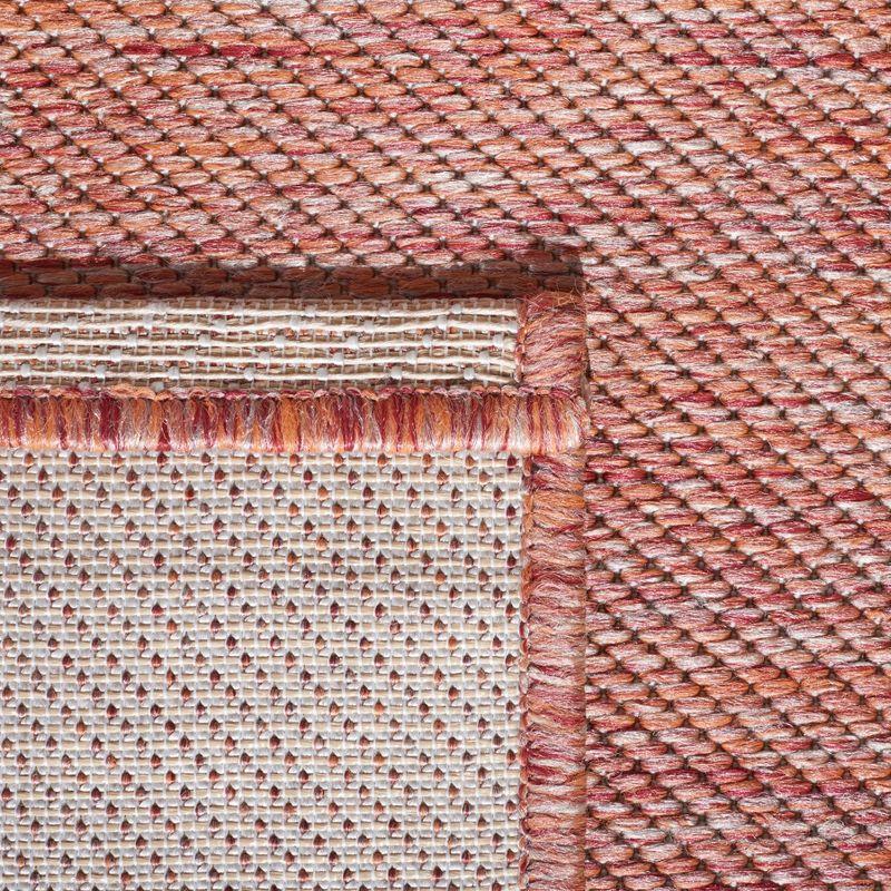 Beach House BHS218 Power Loomed Indoor/Outdoor Area Rug - Rust - 4'x6' - Safavieh