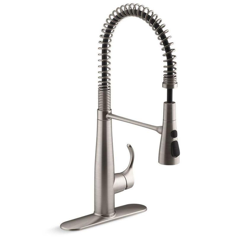 Stainless Steel Semi-Professional Kitchen Faucet with Pull-Out Spray