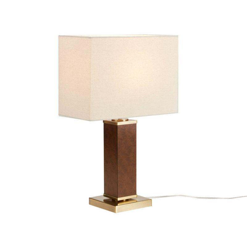 22" H Faux Leather Table Lamp