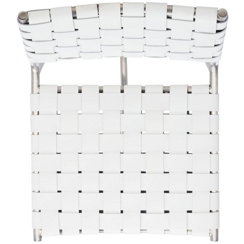 Olenna Woven Counter Stool - BST3011 - White/Silver - Safavieh