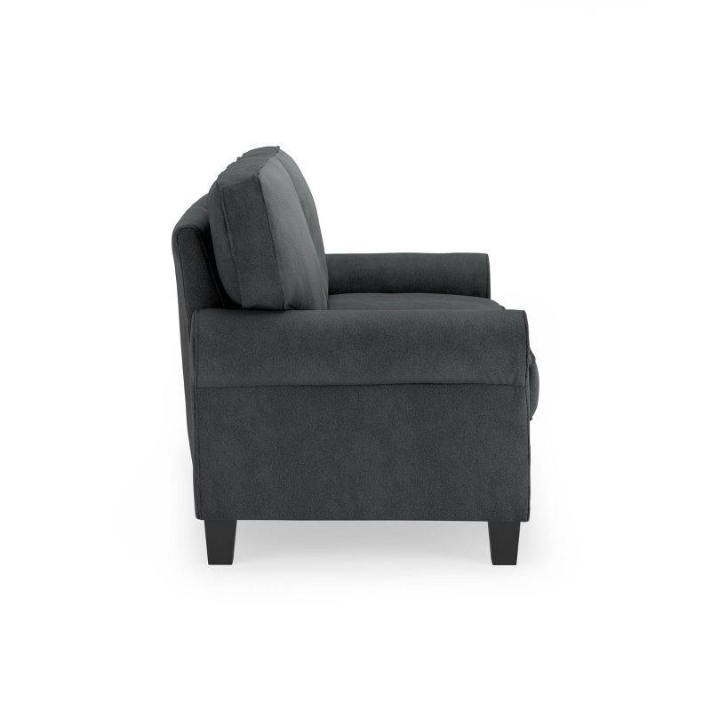 Serta Copenhagen 61" Rolled Arm Sofa, Easy Care Fabric, Soft Pillow Back, Pocket Coil Seat Cushions