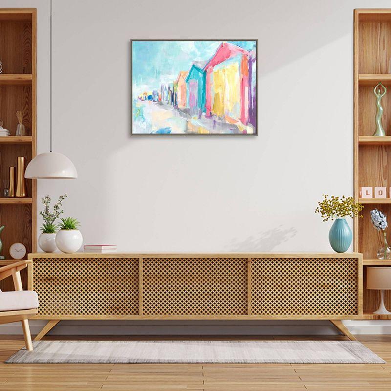 30" x 23" Brighton Beach by Susan Pepe Framed Canvas - Amanti Art: Modern Decor, Horizontal Layout