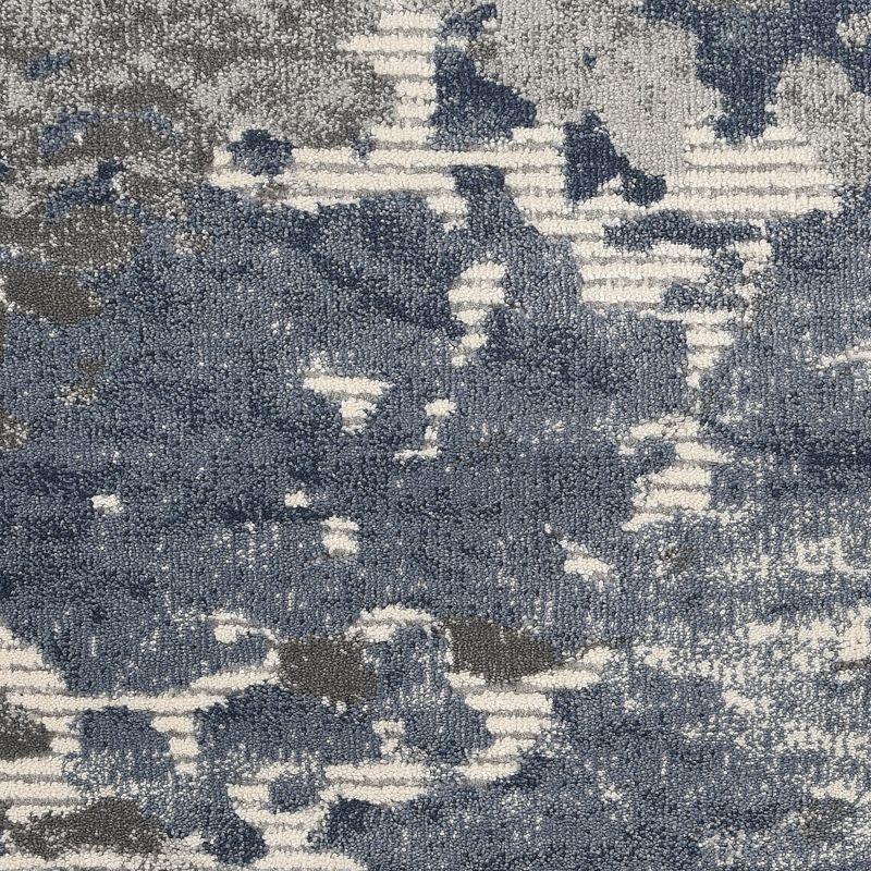 Nourison Rustic Textures Modern Brushstrokes Indoor Area Rug Grey/Blue 9'3" x 12'9"