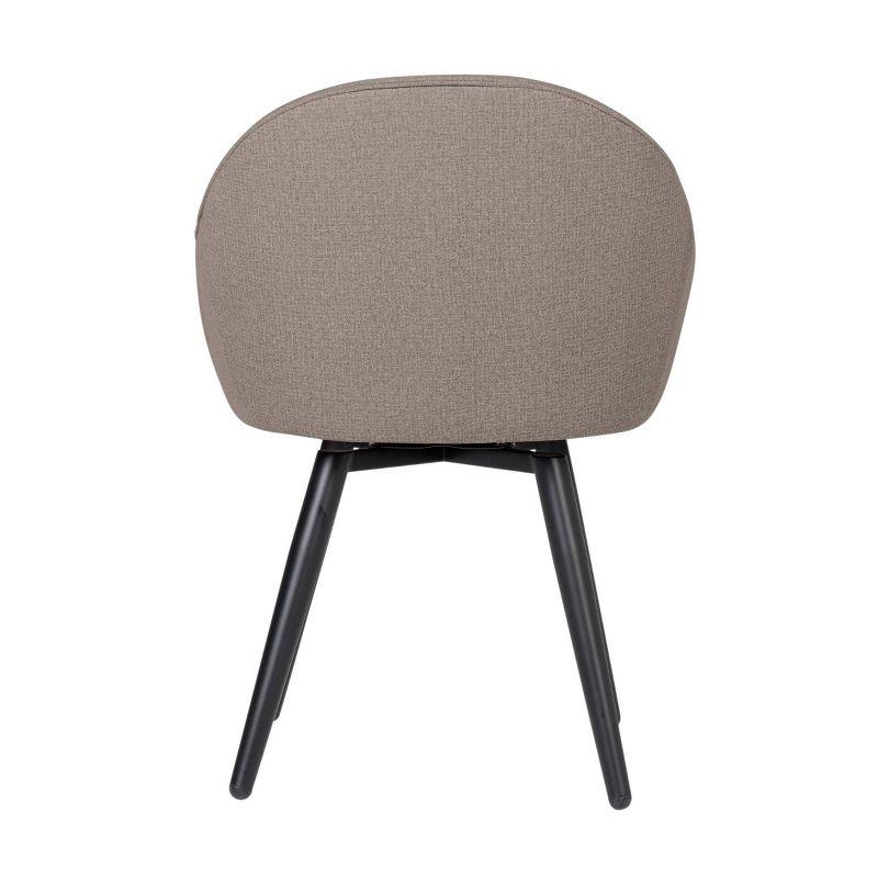 Dome Swivel Armchair Tan - Studio Designs Home: Metal Frame, Polyester Upholstery, Office Use