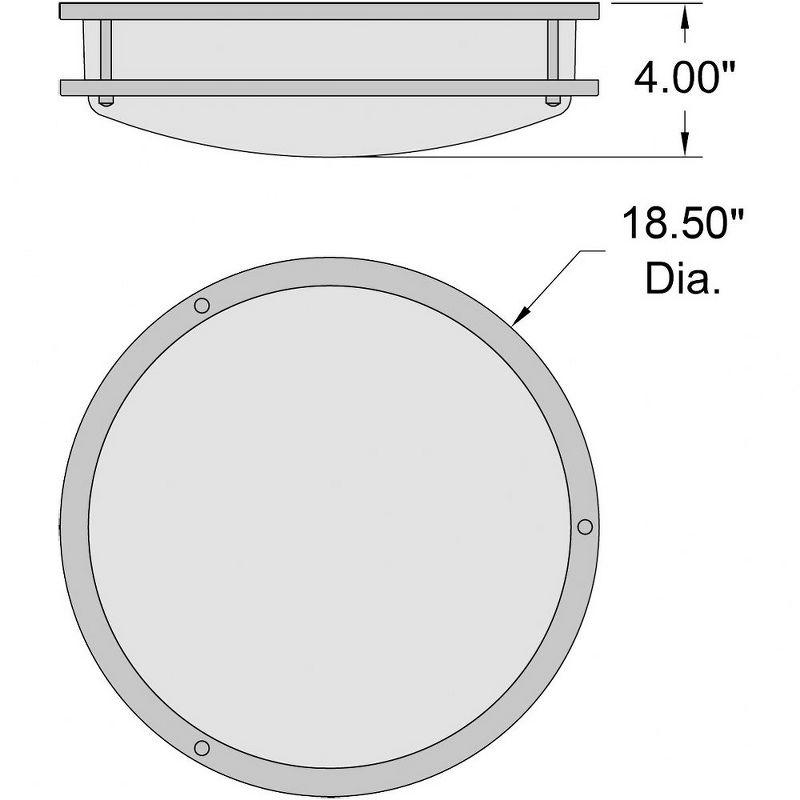 Solero II Chrome 18.5" LED Flush Mount Light