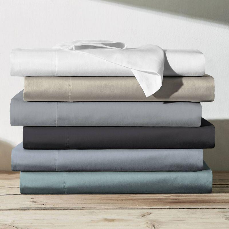 Luxurious Full/Double Deep Pocket Percale Sheet Set in Light Gray