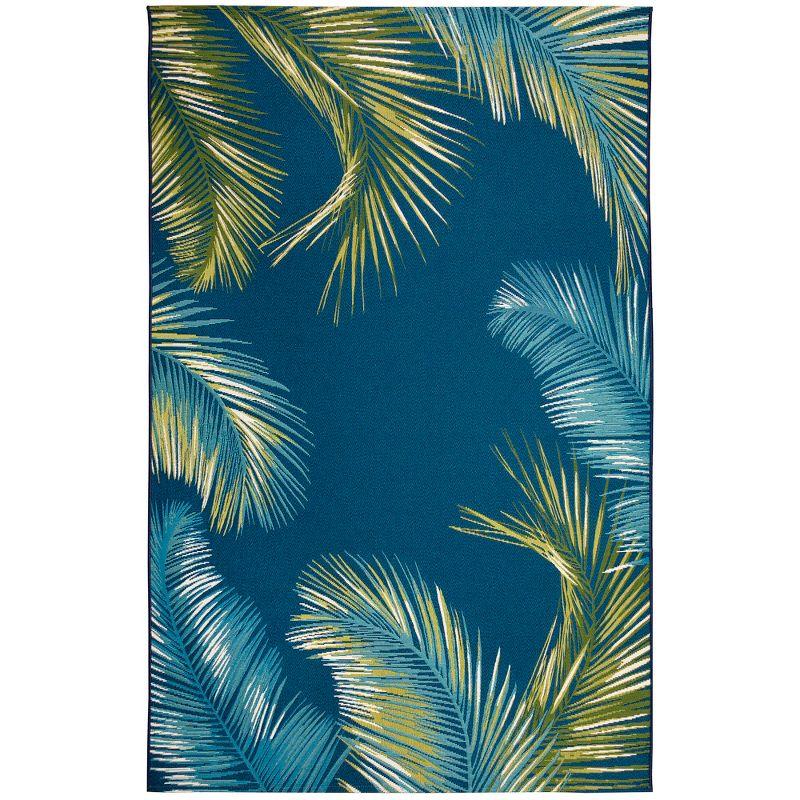 Shira Floral Navy/Green Indoor / Outdoor Area Rug