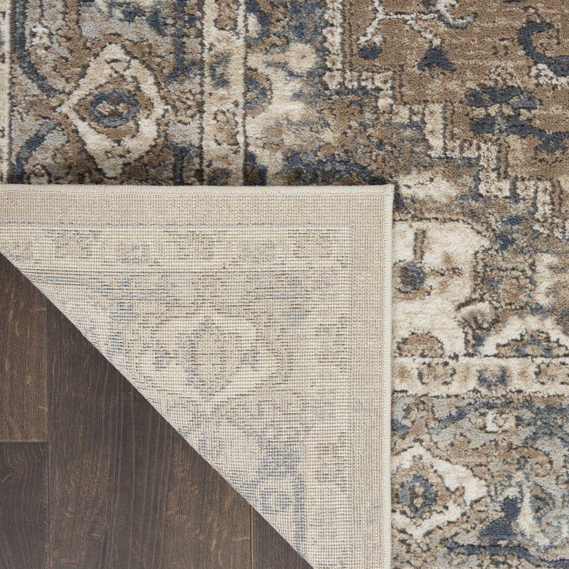 Nourison Concerto Center Medallion Indoor Rug Beige Grey 5'3" x 7'3"