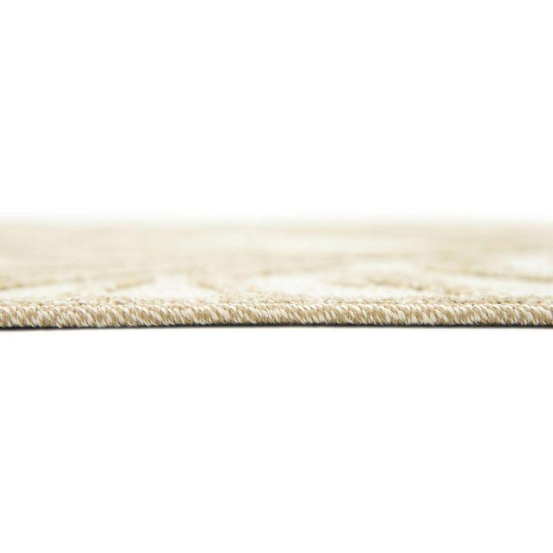 Unique Loom 7' 1 x 10' 0 Beige Outdoor Botanical Jacksonville Area Rug