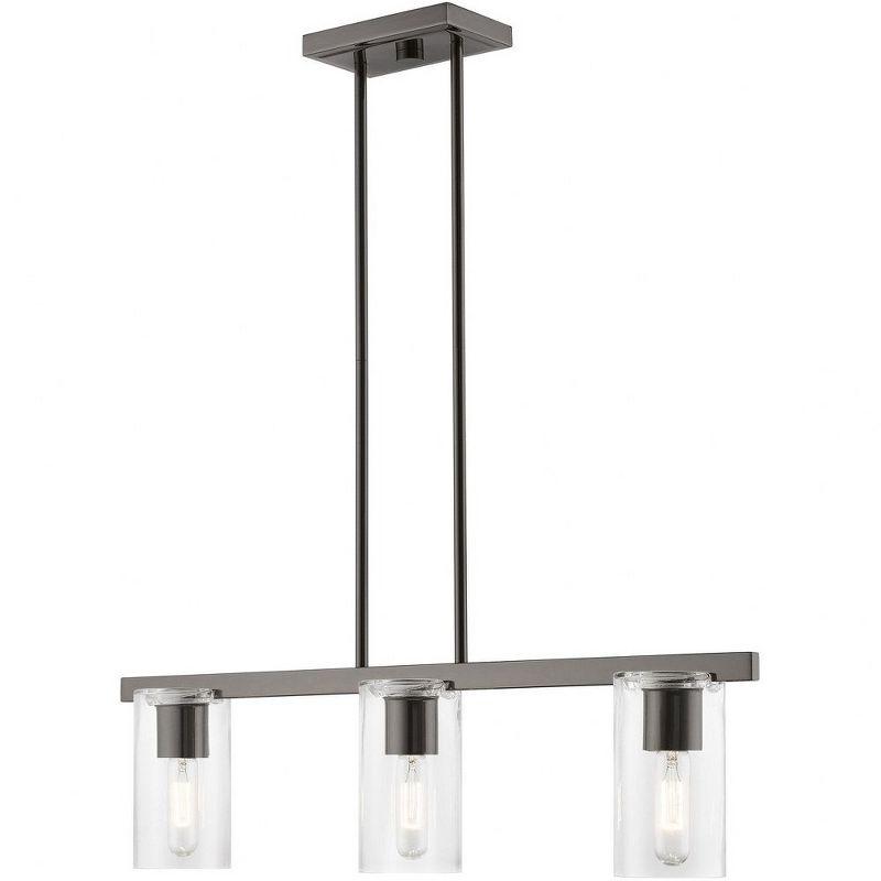 Livex Lighting Clarion 3 - Light Chandelier in  Black Chrome