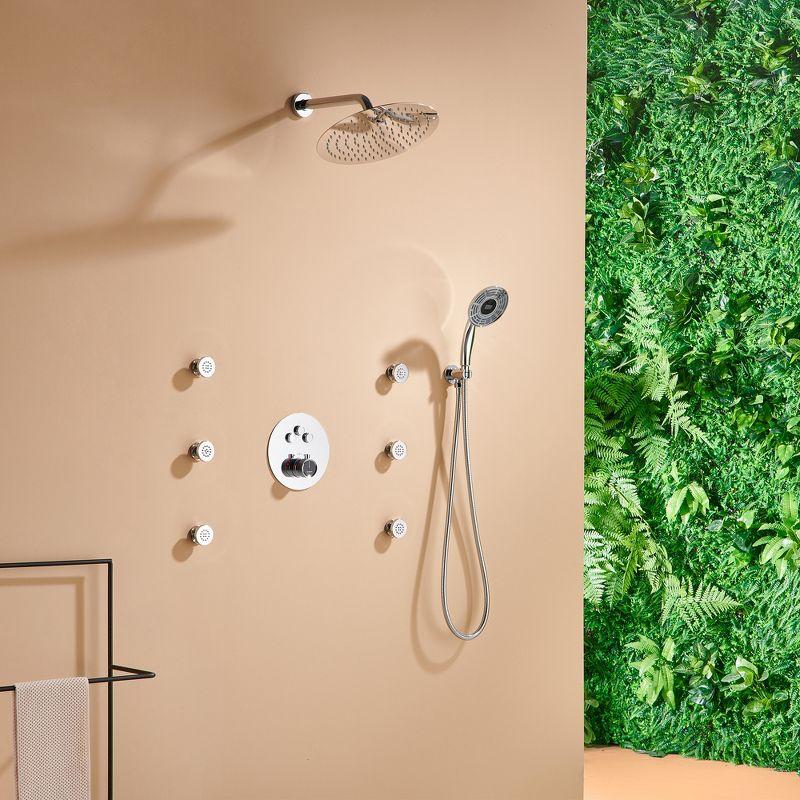 Thermostatic Rainfall Shower System with Rough in-Valve and Digital Display Handheld