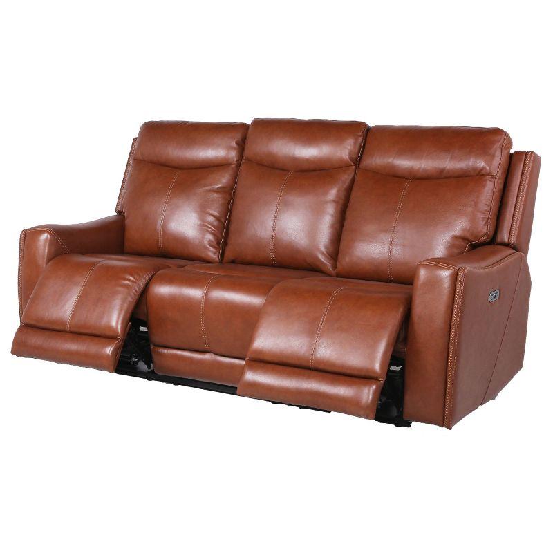 Natalia Power Recliner Sofa Caramel Leather - Steve Silver Co.