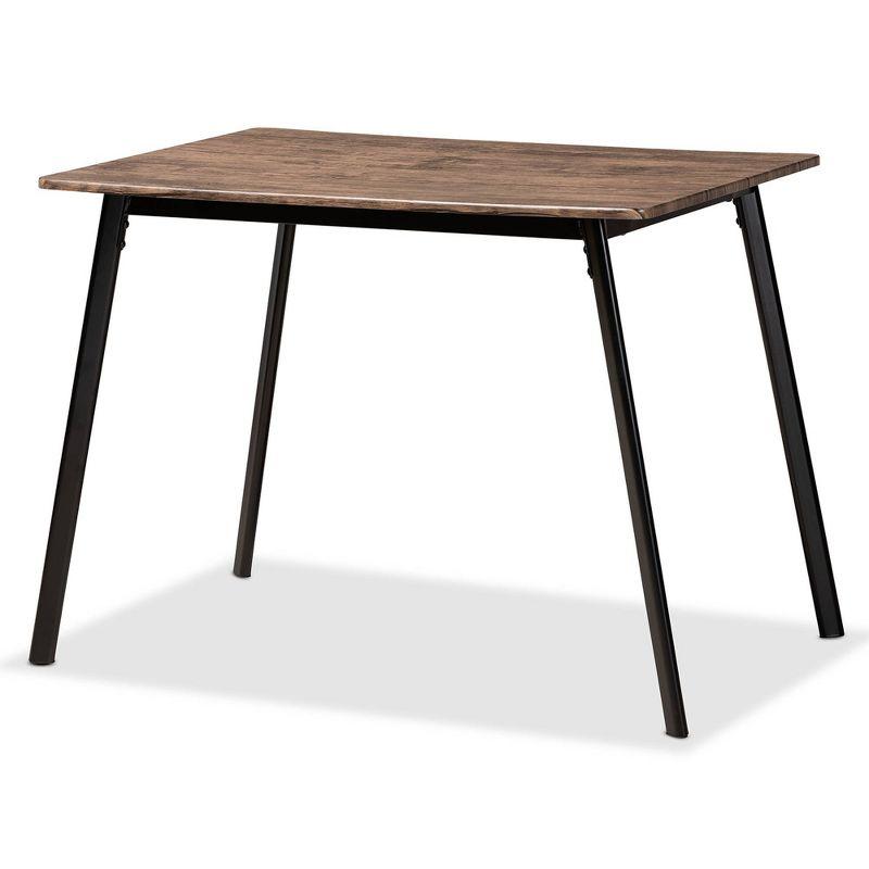 Calder Mid-Century Modern Walnut Brown Wood Dining Table