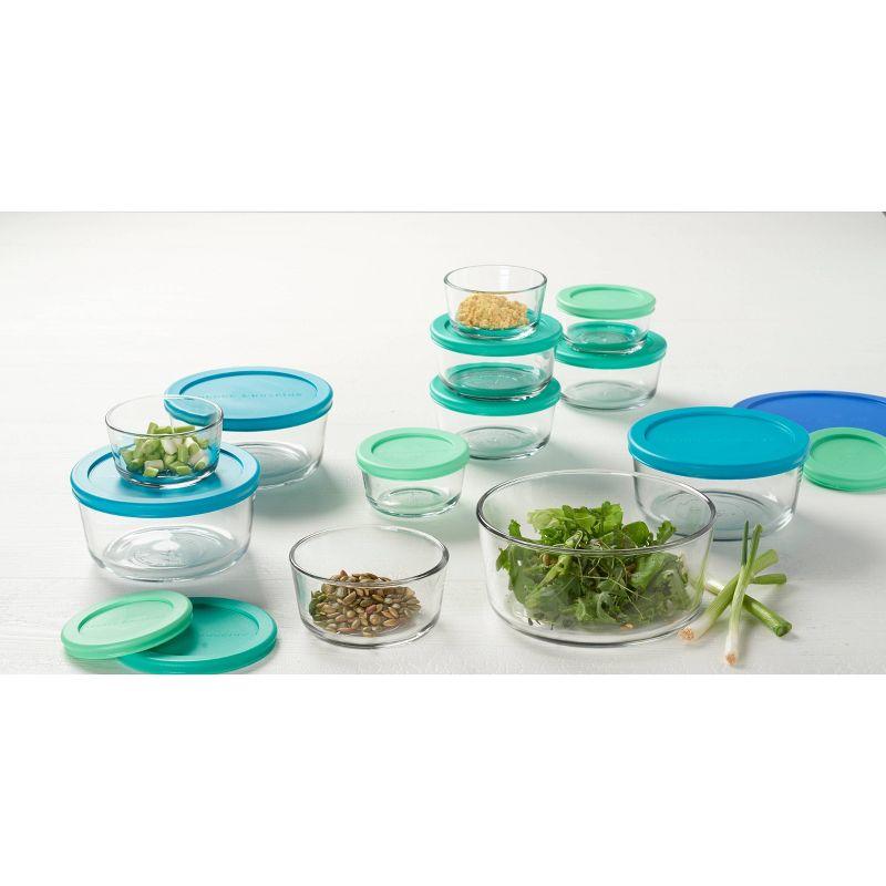 Anchor Hocking 24-Piece Blue Glass Food Storage Set