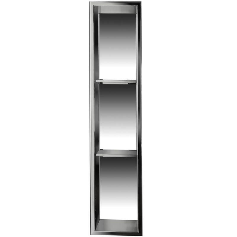 Vertical Stainless Steel Triple Shower Niche