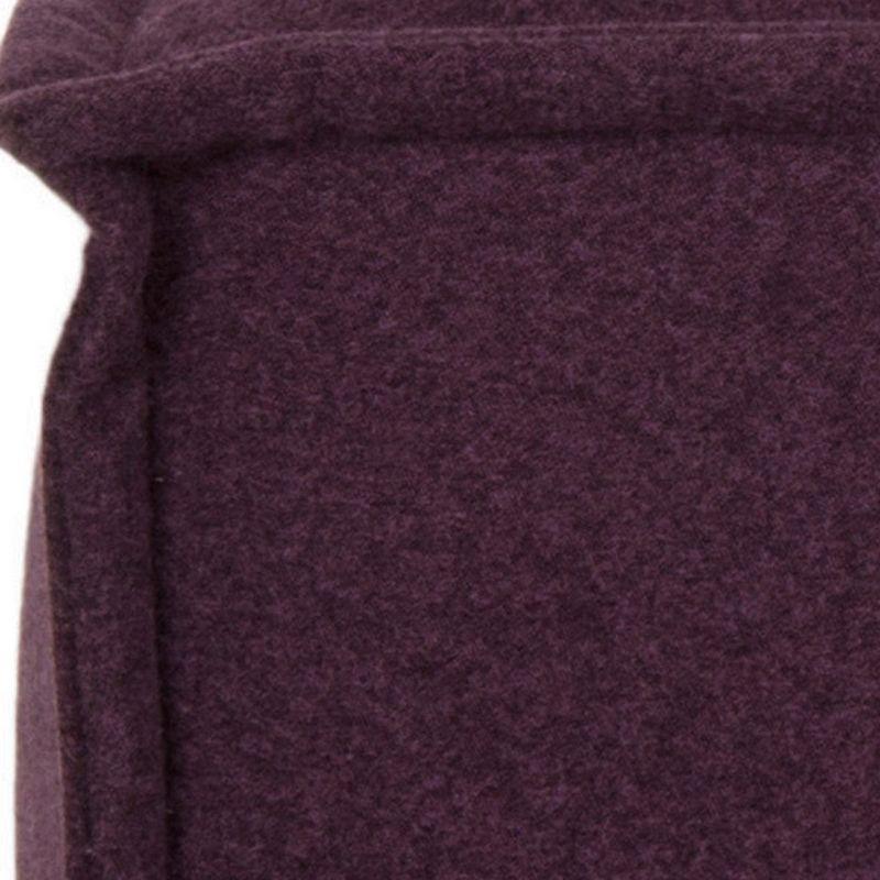 Plum Chic 25" Transitional Felted Wool Pouf Ottoman