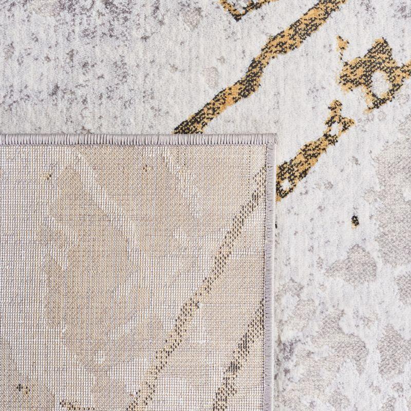 Amelia ALA293 Power Loomed Indoor Accent Rug - Grey/Gold - 3'x5' - Safavieh