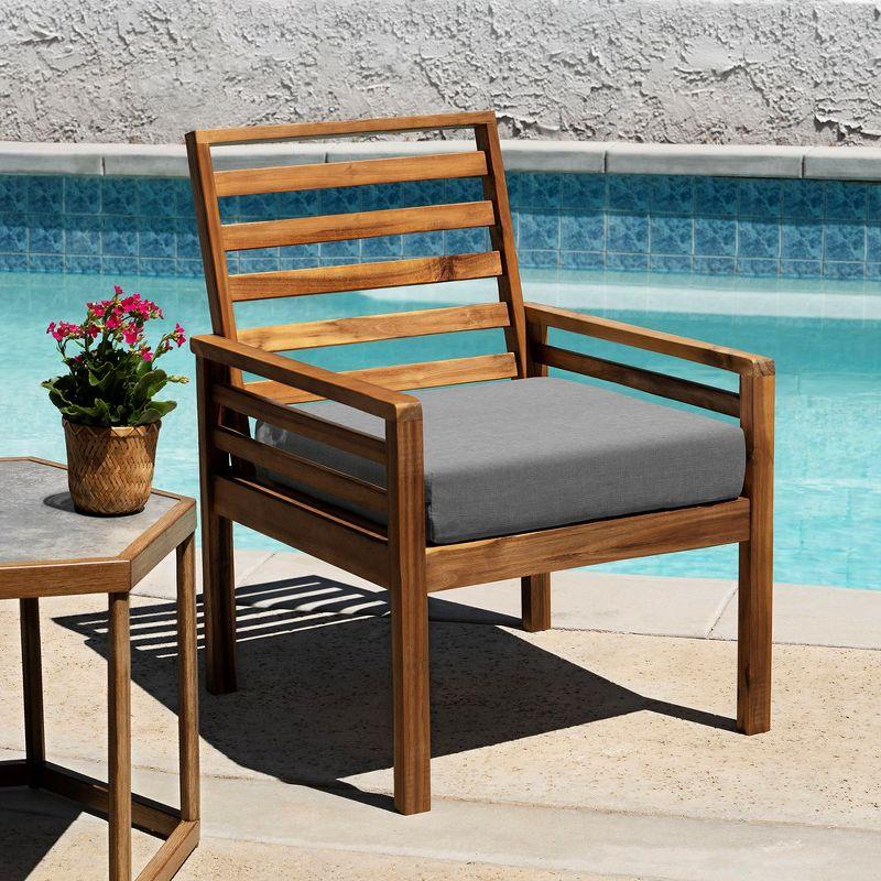 Honeycomb Outdoor Universal Seat Cushion (2-Pack) - Textured Solid Platinum Grey