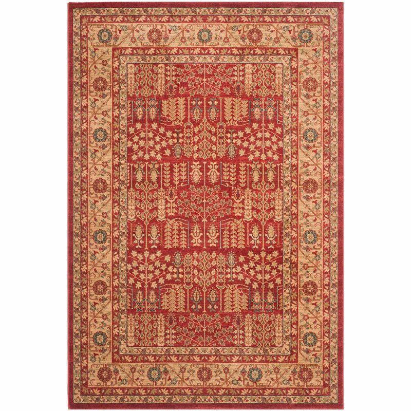 Mahal MAH697 Power Loomed Indoor Area Rug - Red/Natural - 6'7"x9'2" - Safavieh.