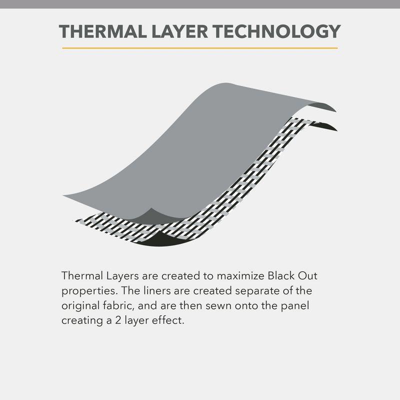 Madison Park Victorio Printed Jacquard Grommet Top Total Blackout Curtain Panel