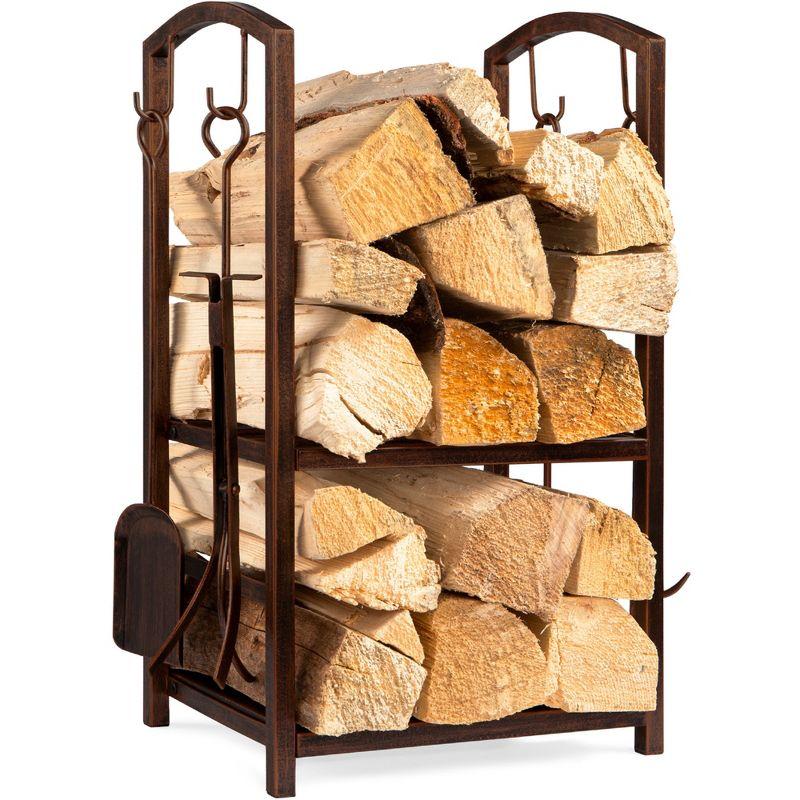 Abhik 17'' W Metal Log Rack