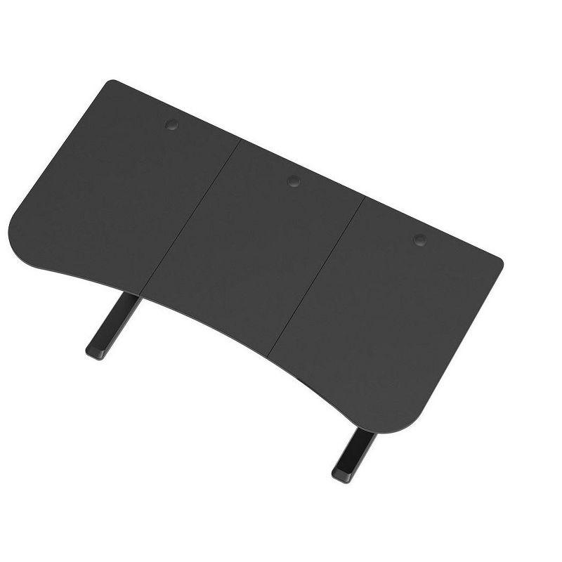 Monoprice Pre-Drilled 3-piece Sit-Stand Desk Table Top 63 Inches Wide - Black, Custom Sized For Motorized And Manual Crank Height Adjustable Desk