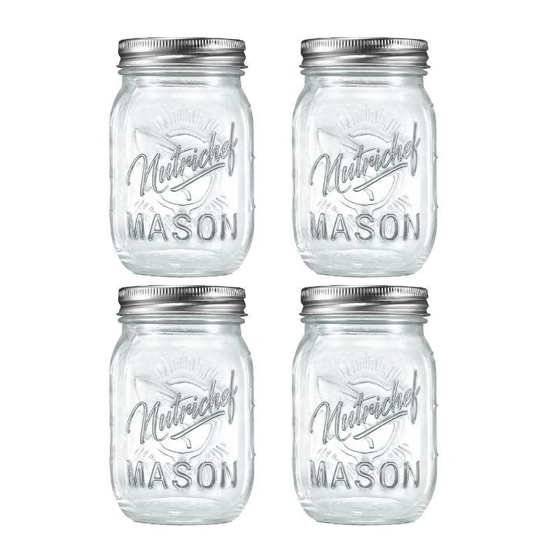 NutriChef Glass Jar - Set of 4 (Set of 4)