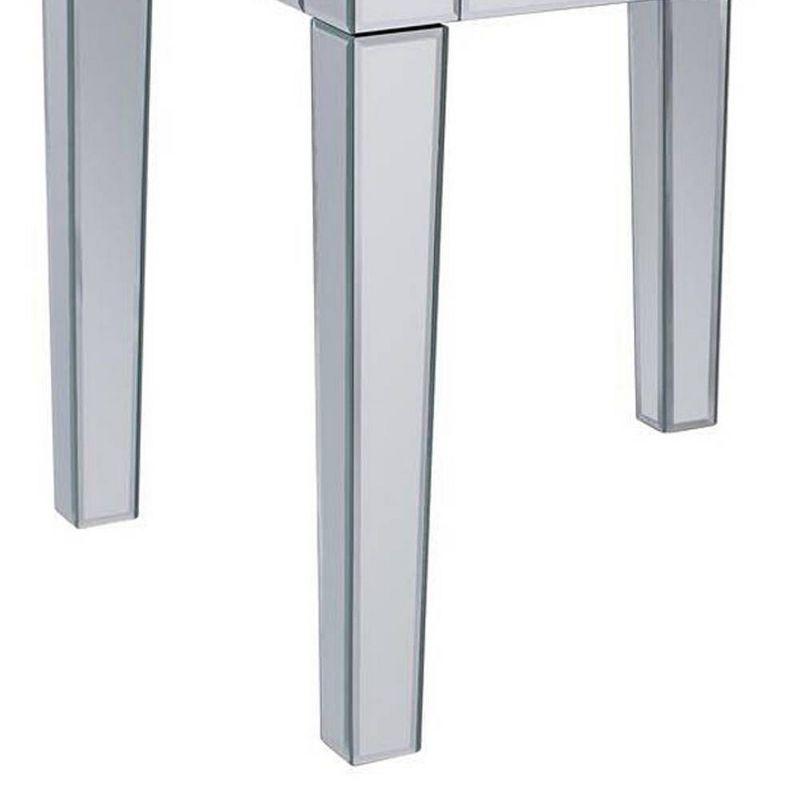 Trio Supply House Ravine Mirrored and faux diamond end table