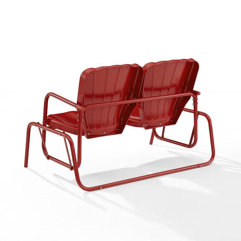 Ridgeland Outdoor Metal Loveseat Glider - Red - Crosley