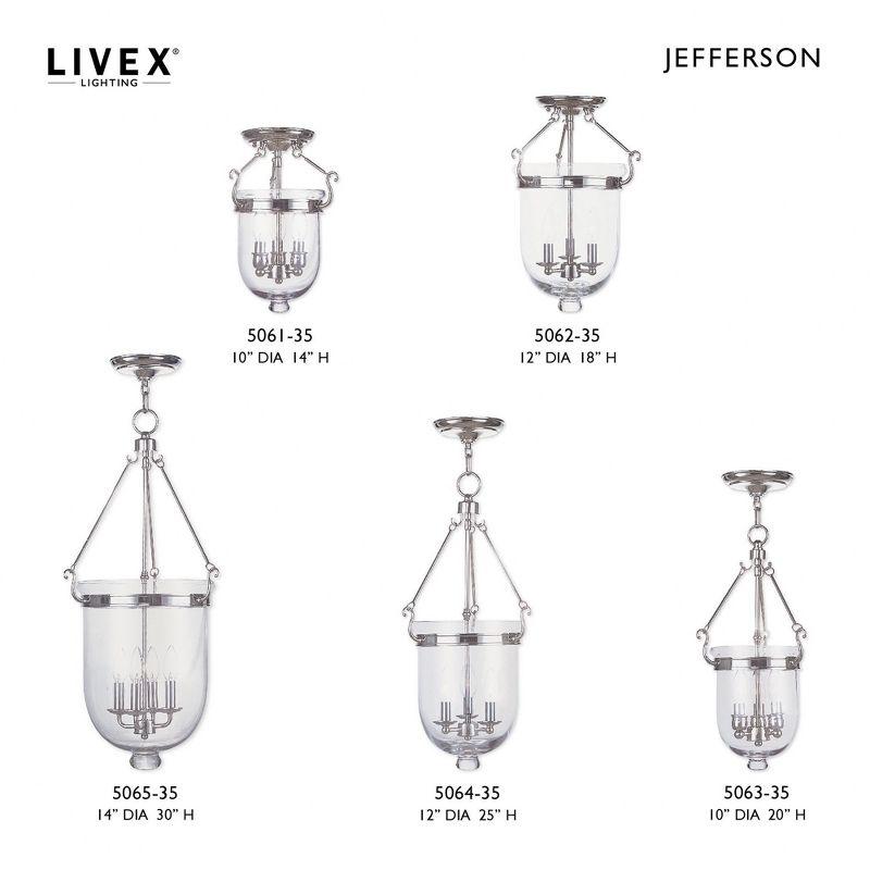 Livex Lighting Jefferson 3 - Light Flush Mount in  Polished Nickel