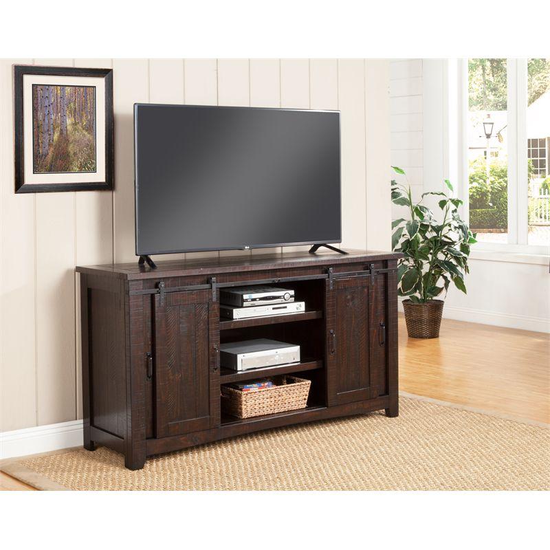 Durango 65" Solid Wood TV Stand Espresso Finish - Martin Svensson Home