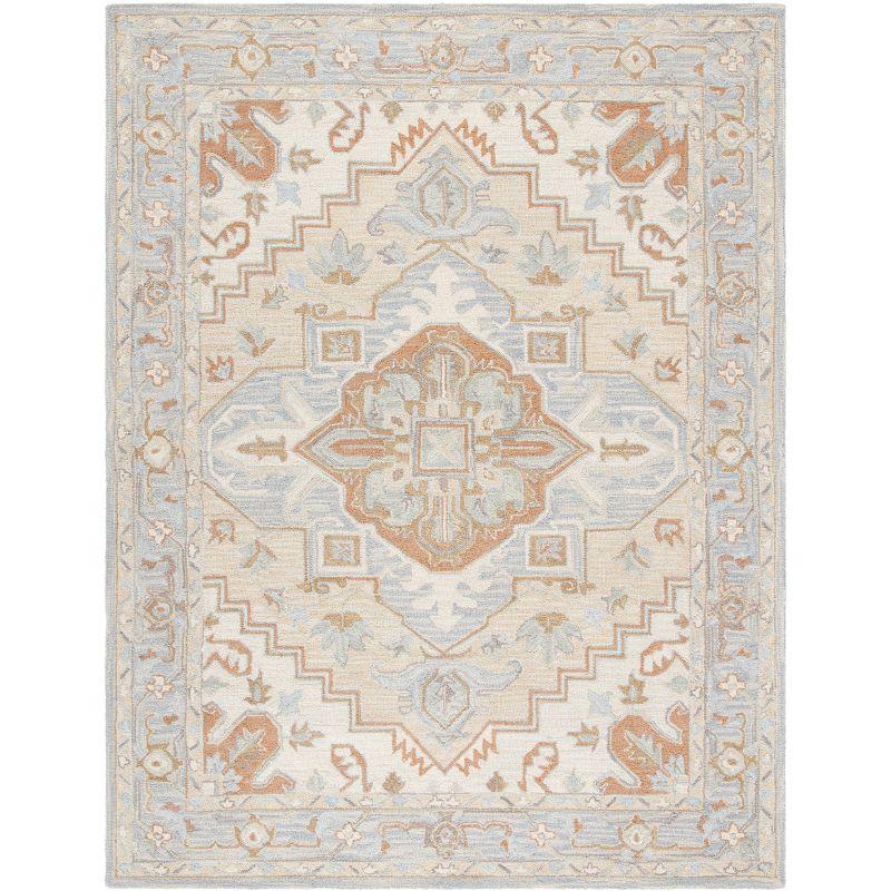 Heritage HG920 Hand Loomed Area Rug - Beige/Grey - 8'9"x11'9" - Safavieh.