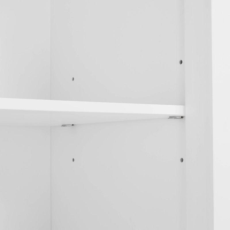 Cora Drop Leaf Kitchen Island White/Natural - Crosley: Adjustable Storage, Towel Bar, Seating Space