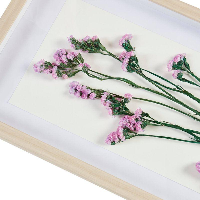 2pc Avant Garden Floral Shadowbox Set Natural - Madison Park: Dried Flower Wall Decor, MDF Frame, Sawtooth Mount