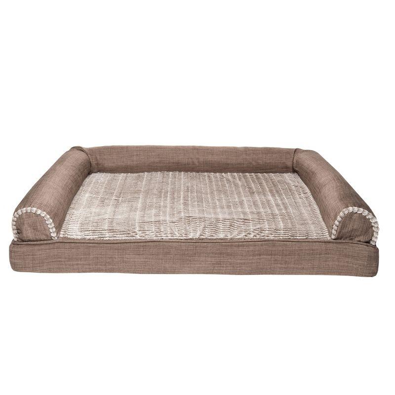 Luxe Fur & Performance Linen Sofa Bed
