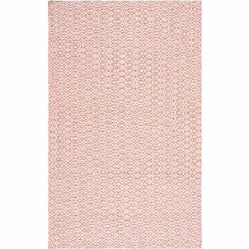 Hampton HTN230 Power Loomed Indoor/Outdoor Area Rug - Terracotta/Ivory - 8'x10' - Safavieh.