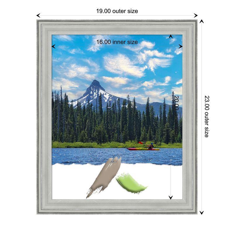Amanti Art Bel Volto Silver Wood Picture Frame Opening Size 16x20 in.