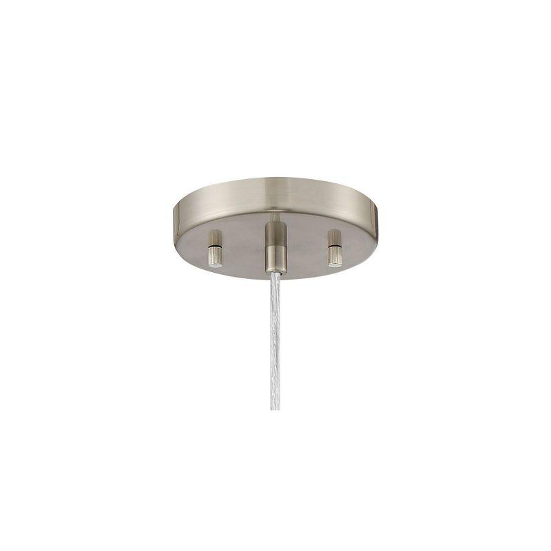 Regency Hill Brushed Nickel Mini Pendant Light 11 3/4" Wide Modern Tiny Cutouts Dining Room House Bedroom Kitchen Island Hallway