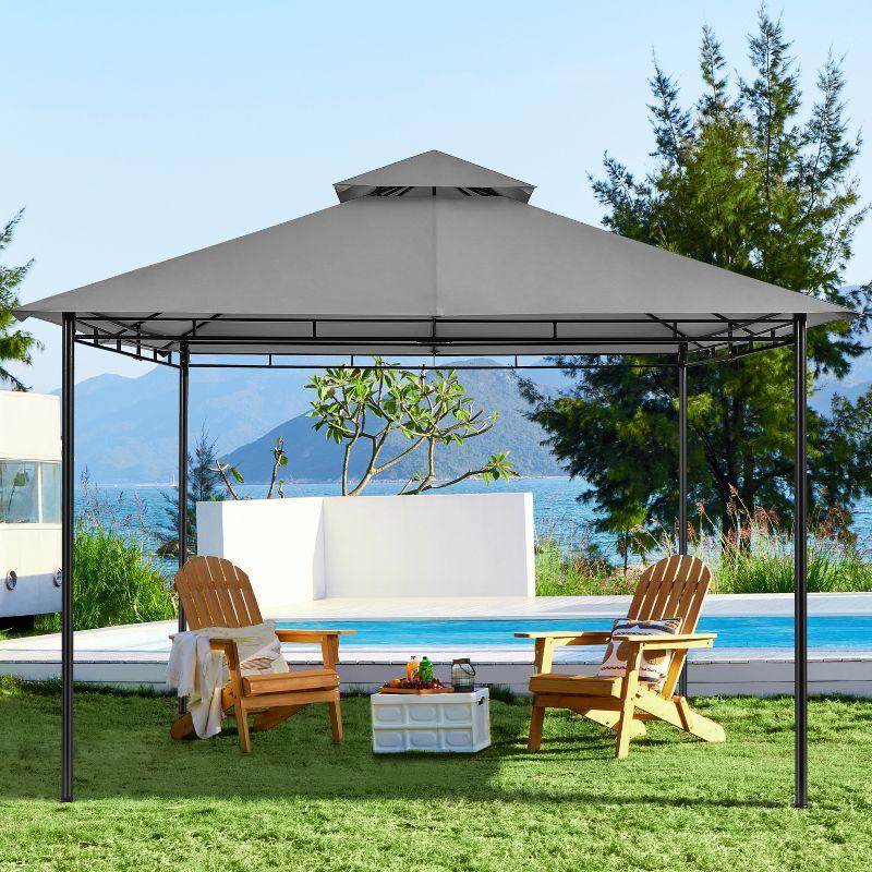 Yaheetech 11 × 11ft Garden Gazebo for Lawn/Backyard/Garden